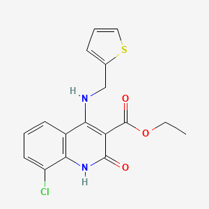 ethyl 8-chloro-2-oxo-4-{[(thiophen-2-yl)methyl]amino}-1,2-dihydroquinoline-3-carboxylate