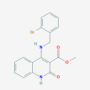 molecular formula C18H15BrN2O3 B6583622 methyl 4-{[(2-bromophenyl)methyl]amino}-2-oxo-1,2-dihydroquinoline-3-carboxylate CAS No. 1251705-57-3