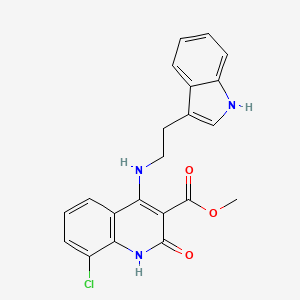 methyl 8-chloro-4-{[2-(1H-indol-3-yl)ethyl]amino}-2-oxo-1,2-dihydroquinoline-3-carboxylate