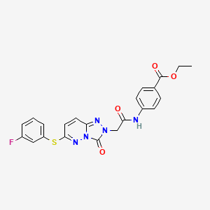 ethyl 4-(2-{6-[(3-fluorophenyl)sulfanyl]-3-oxo-2H,3H-[1,2,4]triazolo[4,3-b]pyridazin-2-yl}acetamido)benzoate