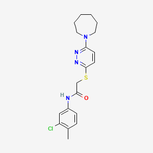 2-{[6-(azepan-1-yl)pyridazin-3-yl]sulfanyl}-N-(3-chloro-4-methylphenyl)acetamide