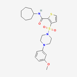N-cycloheptyl-3-{[4-(3-methoxyphenyl)piperazin-1-yl]sulfonyl}thiophene-2-carboxamide