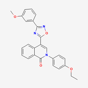 molecular formula C26H21N3O4 B6583683 2-(4-ethoxyphenyl)-4-[3-(3-methoxyphenyl)-1,2,4-oxadiazol-5-yl]-1,2-dihydroisoquinolin-1-one CAS No. 1251584-68-5