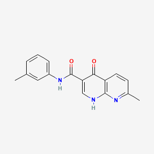 molecular formula C17H15N3O2 B6583714 7-methyl-N-(3-methylphenyl)-4-oxo-1,4-dihydro-1,8-naphthyridine-3-carboxamide CAS No. 1251611-42-3
