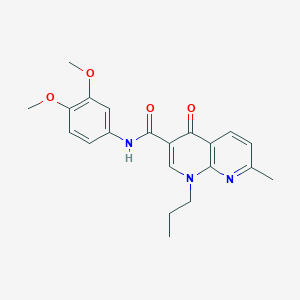 molecular formula C21H23N3O4 B6583731 N-(3,4-dimethoxyphenyl)-7-methyl-4-oxo-1-propyl-1,4-dihydro-1,8-naphthyridine-3-carboxamide CAS No. 1251544-51-0