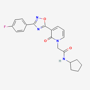 N-cyclopentyl-2-{3-[3-(4-fluorophenyl)-1,2,4-oxadiazol-5-yl]-2-oxo-1,2-dihydropyridin-1-yl}acetamide