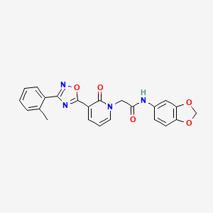 N-(2H-1,3-benzodioxol-5-yl)-2-{3-[3-(2-methylphenyl)-1,2,4-oxadiazol-5-yl]-2-oxo-1,2-dihydropyridin-1-yl}acetamide
