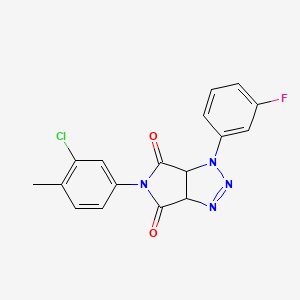 5-(3-chloro-4-methylphenyl)-1-(3-fluorophenyl)-1H,3aH,4H,5H,6H,6aH-pyrrolo[3,4-d][1,2,3]triazole-4,6-dione