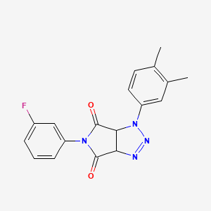 1-(3,4-dimethylphenyl)-5-(3-fluorophenyl)-1H,3aH,4H,5H,6H,6aH-pyrrolo[3,4-d][1,2,3]triazole-4,6-dione