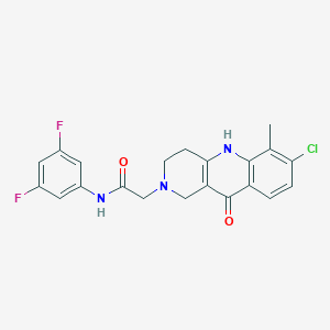 2-{7-chloro-6-methyl-10-oxo-1H,2H,3H,4H,5H,10H-benzo[b]1,6-naphthyridin-2-yl}-N-(3,5-difluorophenyl)acetamide