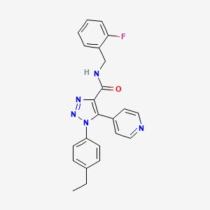 molecular formula C23H20FN5O B6583829 1-(4-ethylphenyl)-N-[(2-fluorophenyl)methyl]-5-(pyridin-4-yl)-1H-1,2,3-triazole-4-carboxamide CAS No. 1251623-02-5