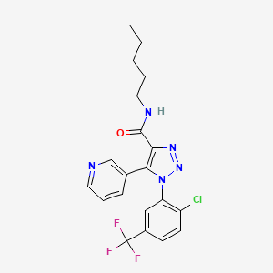 molecular formula C20H19ClF3N5O B6583839 1-[2-chloro-5-(trifluoromethyl)phenyl]-N-pentyl-5-(pyridin-3-yl)-1H-1,2,3-triazole-4-carboxamide CAS No. 1251613-88-3