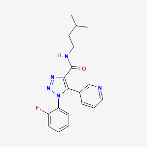 1-(2-fluorophenyl)-N-(3-methylbutyl)-5-(pyridin-3-yl)-1H-1,2,3-triazole-4-carboxamide