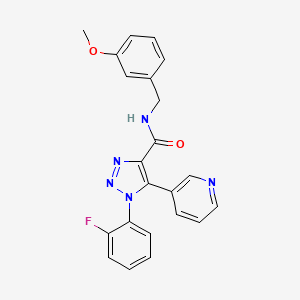 molecular formula C22H18FN5O2 B6583851 1-(2-fluorophenyl)-N-[(3-methoxyphenyl)methyl]-5-(pyridin-3-yl)-1H-1,2,3-triazole-4-carboxamide CAS No. 1251613-90-7