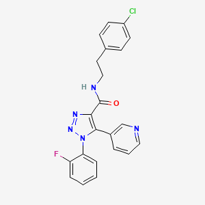 molecular formula C22H17ClFN5O B6583860 N-[2-(4-chlorophenyl)ethyl]-1-(2-fluorophenyl)-5-(pyridin-3-yl)-1H-1,2,3-triazole-4-carboxamide CAS No. 1251680-58-6