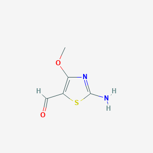 molecular formula C5H6N2O2S B065839 2-Amino-4-methoxy-1,3-thiazole-5-carbaldehyde CAS No. 174562-26-6