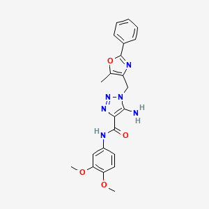 5-amino-N-(3,4-dimethoxyphenyl)-1-[(5-methyl-2-phenyl-1,3-oxazol-4-yl)methyl]-1H-1,2,3-triazole-4-carboxamide