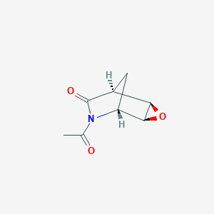 molecular formula C8H9NO3 B065840 (1S,2R,4S,5R)-6-acetyl-3-oxa-6-azatricyclo[3.2.1.02,4]octan-7-one CAS No. 189098-30-4