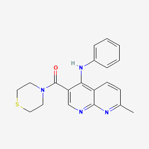 7-methyl-N-phenyl-3-(thiomorpholine-4-carbonyl)-1,8-naphthyridin-4-amine