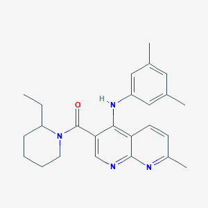 N-(3,5-dimethylphenyl)-3-(2-ethylpiperidine-1-carbonyl)-7-methyl-1,8-naphthyridin-4-amine