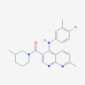 B6584025 N-(4-bromo-3-methylphenyl)-7-methyl-3-(3-methylpiperidine-1-carbonyl)-1,8-naphthyridin-4-amine CAS No. 1251564-98-3