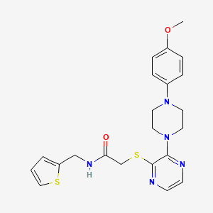 molecular formula C22H25N5O2S2 B6584118 2-({3-[4-(4-methoxyphenyl)piperazin-1-yl]pyrazin-2-yl}sulfanyl)-N-[(thiophen-2-yl)methyl]acetamide CAS No. 1189678-78-1