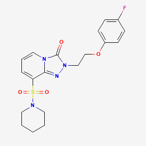 molecular formula C19H21FN4O4S B6584226 2-[2-(4-fluorophenoxy)ethyl]-8-(piperidine-1-sulfonyl)-2H,3H-[1,2,4]triazolo[4,3-a]pyridin-3-one CAS No. 1251618-46-8