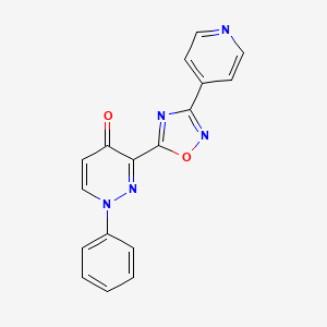 molecular formula C17H11N5O2 B6584235 1-phenyl-3-[3-(pyridin-4-yl)-1,2,4-oxadiazol-5-yl]-1,4-dihydropyridazin-4-one CAS No. 1189910-55-1