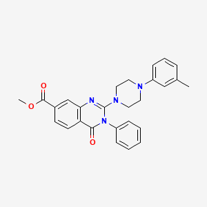 methyl 2-[4-(3-methylphenyl)piperazin-1-yl]-4-oxo-3-phenyl-3,4-dihydroquinazoline-7-carboxylate