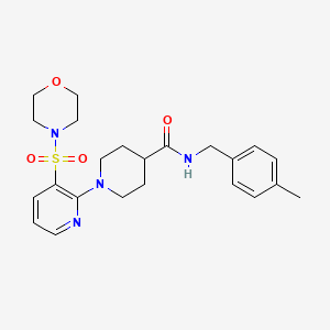 N-[(4-methylphenyl)methyl]-1-[3-(morpholine-4-sulfonyl)pyridin-2-yl]piperidine-4-carboxamide