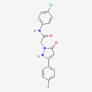 N-(4-chlorophenyl)-2-[3-(4-fluorophenyl)-5-oxo-2,5-dihydro-1H-pyrazol-1-yl]acetamide