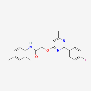 molecular formula C21H20FN3O2 B6584317 N-(2,4-dimethylphenyl)-2-{[2-(4-fluorophenyl)-6-methylpyrimidin-4-yl]oxy}acetamide CAS No. 1251694-25-3