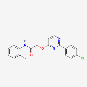 molecular formula C20H18ClN3O2 B6584324 2-{[2-(4-chlorophenyl)-6-methylpyrimidin-4-yl]oxy}-N-(2-methylphenyl)acetamide CAS No. 1251684-03-3