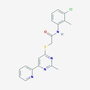 N-(3-chloro-2-methylphenyl)-2-{[2-methyl-6-(pyridin-2-yl)pyrimidin-4-yl]sulfanyl}acetamide