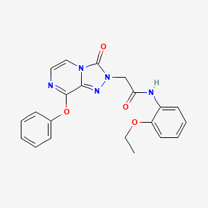 molecular formula C21H19N5O4 B6584434 N-(2-ethoxyphenyl)-2-{3-oxo-8-phenoxy-2H,3H-[1,2,4]triazolo[4,3-a]pyrazin-2-yl}acetamide CAS No. 1251544-26-9