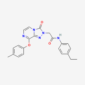 molecular formula C22H21N5O3 B6584436 N-(4-ethylphenyl)-2-[8-(4-methylphenoxy)-3-oxo-2H,3H-[1,2,4]triazolo[4,3-a]pyrazin-2-yl]acetamide CAS No. 1251544-38-3