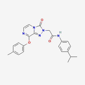 molecular formula C23H23N5O3 B6584441 2-[8-(4-methylphenoxy)-3-oxo-2H,3H-[1,2,4]triazolo[4,3-a]pyrazin-2-yl]-N-[4-(propan-2-yl)phenyl]acetamide CAS No. 1216702-98-5
