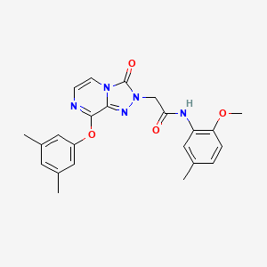 molecular formula C23H23N5O4 B6584459 2-[8-(3,5-dimethylphenoxy)-3-oxo-2H,3H-[1,2,4]triazolo[4,3-a]pyrazin-2-yl]-N-(2-methoxy-5-methylphenyl)acetamide CAS No. 1251634-24-8