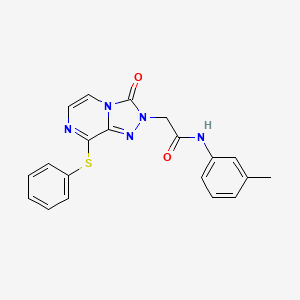 molecular formula C20H17N5O2S B6584474 N-(3-methylphenyl)-2-[3-oxo-8-(phenylsulfanyl)-2H,3H-[1,2,4]triazolo[4,3-a]pyrazin-2-yl]acetamide CAS No. 1251679-16-9