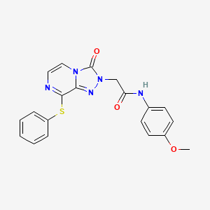 molecular formula C20H17N5O3S B6584482 N-(4-methoxyphenyl)-2-[3-oxo-8-(phenylsulfanyl)-2H,3H-[1,2,4]triazolo[4,3-a]pyrazin-2-yl]acetamide CAS No. 1251676-54-6