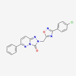 molecular formula C20H13ClN6O2 B6584536 2-{[3-(4-chlorophenyl)-1,2,4-oxadiazol-5-yl]methyl}-6-phenyl-2H,3H-[1,2,4]triazolo[4,3-b]pyridazin-3-one CAS No. 1251681-05-6