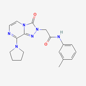molecular formula C18H20N6O2 B6584579 N-(3-methylphenyl)-2-[3-oxo-8-(pyrrolidin-1-yl)-2H,3H-[1,2,4]triazolo[4,3-a]pyrazin-2-yl]acetamide CAS No. 1251619-90-5