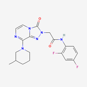 molecular formula C19H20F2N6O2 B6584595 N-(2,4-difluorophenyl)-2-[8-(3-methylpiperidin-1-yl)-3-oxo-2H,3H-[1,2,4]triazolo[4,3-a]pyrazin-2-yl]acetamide CAS No. 1251678-38-2