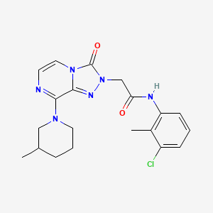 molecular formula C20H23ClN6O2 B6584597 N-(3-chloro-2-methylphenyl)-2-[8-(3-methylpiperidin-1-yl)-3-oxo-2H,3H-[1,2,4]triazolo[4,3-a]pyrazin-2-yl]acetamide CAS No. 1251584-07-2