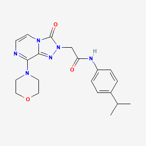 molecular formula C20H24N6O3 B6584604 2-[8-(morpholin-4-yl)-3-oxo-2H,3H-[1,2,4]triazolo[4,3-a]pyrazin-2-yl]-N-[4-(propan-2-yl)phenyl]acetamide CAS No. 1251626-28-4