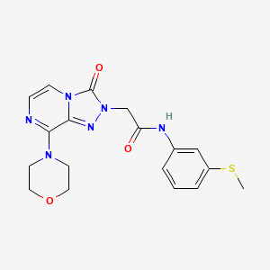 molecular formula C18H20N6O3S B6584609 N-[3-(methylsulfanyl)phenyl]-2-[8-(morpholin-4-yl)-3-oxo-2H,3H-[1,2,4]triazolo[4,3-a]pyrazin-2-yl]acetamide CAS No. 1251620-25-3