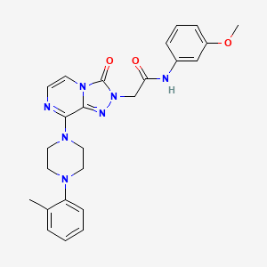 molecular formula C25H27N7O3 B6584614 N-(3-methoxyphenyl)-2-{8-[4-(2-methylphenyl)piperazin-1-yl]-3-oxo-2H,3H-[1,2,4]triazolo[4,3-a]pyrazin-2-yl}acetamide CAS No. 1251614-63-7