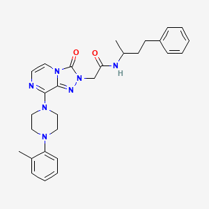 molecular formula C28H33N7O2 B6584624 2-{8-[4-(2-methylphenyl)piperazin-1-yl]-3-oxo-2H,3H-[1,2,4]triazolo[4,3-a]pyrazin-2-yl}-N-(4-phenylbutan-2-yl)acetamide CAS No. 1251585-78-0