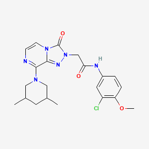 molecular formula C21H25ClN6O3 B6584645 N-(3-chloro-4-methoxyphenyl)-2-[8-(3,5-dimethylpiperidin-1-yl)-3-oxo-2H,3H-[1,2,4]triazolo[4,3-a]pyrazin-2-yl]acetamide CAS No. 1251682-97-9