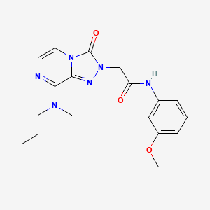 molecular formula C18H22N6O3 B6584654 N-(3-methoxyphenyl)-2-{8-[methyl(propyl)amino]-3-oxo-2H,3H-[1,2,4]triazolo[4,3-a]pyrazin-2-yl}acetamide CAS No. 1251585-88-2